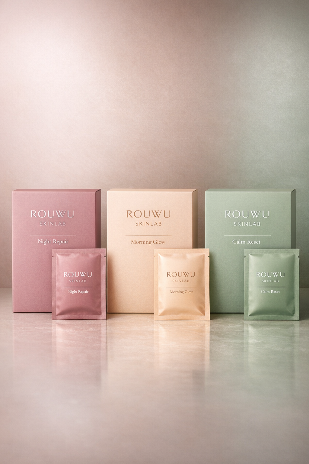 Three premium mask products from Rouwu Skinlab